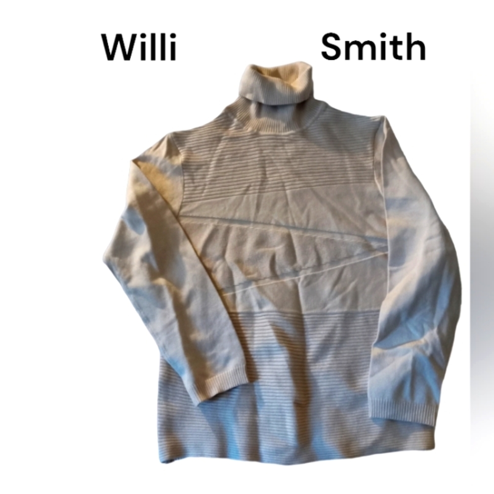 Willi Smith Asymmetric Patterned Turtleneck Sweater